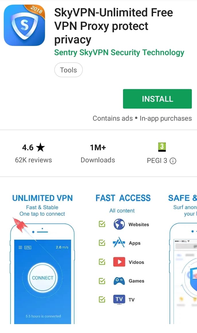 VPN Proxy by Hexatech Play Store screenshot