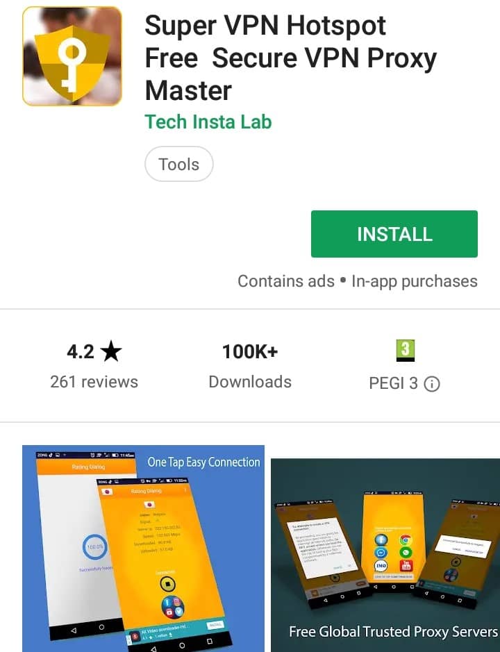 Hi VPN Pro Play Store screenshot