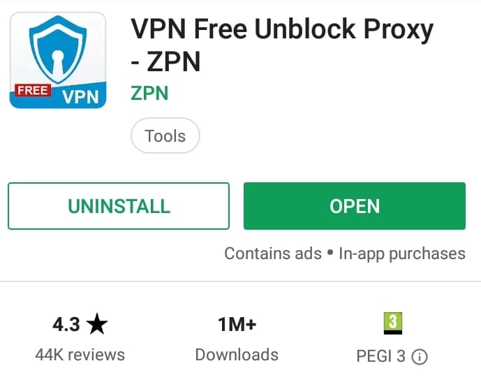ZPN Play Store screenshot