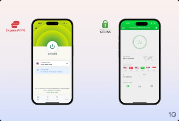ExpressVPN and PIA on iOS