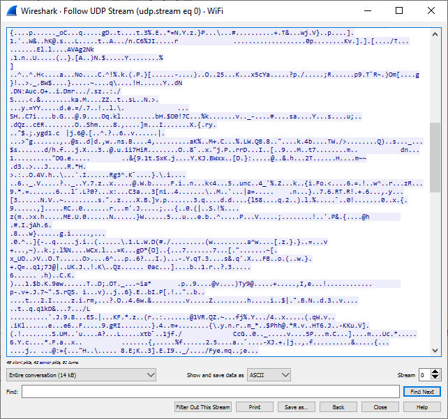 Scan di IPVanish con Wireshark 