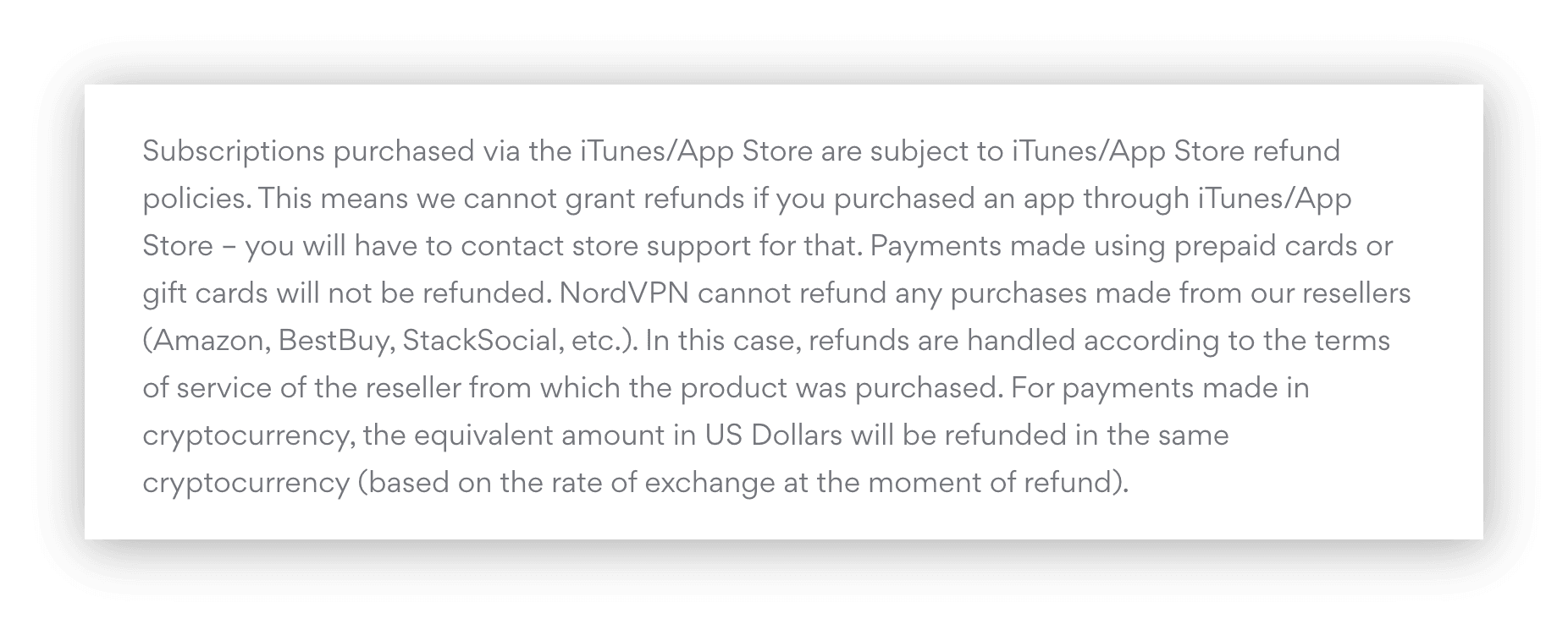 NordVPN's Terms of Service