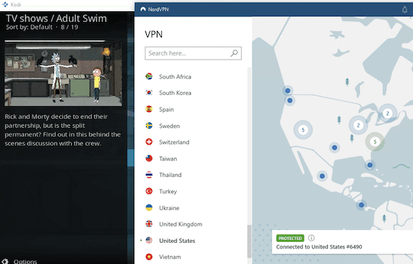 Using NordVPN with Kodi
