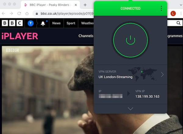 Streaming de BBC iPlayer avec Private Internet Access