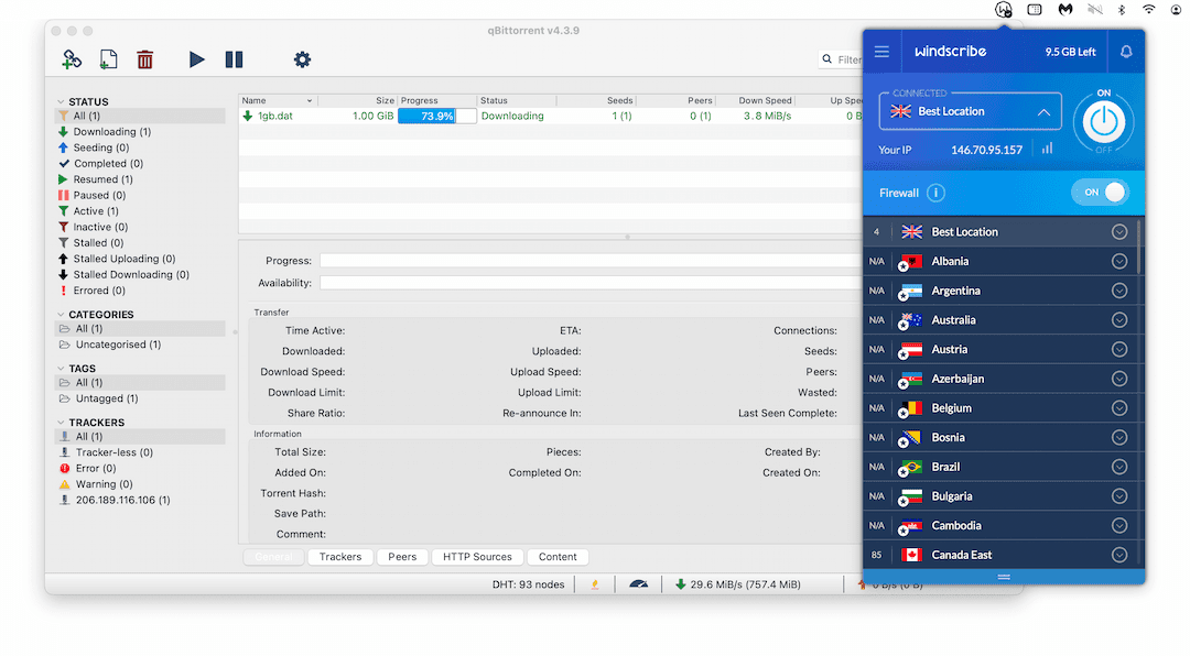 Torrenting con Windscribe Gratis