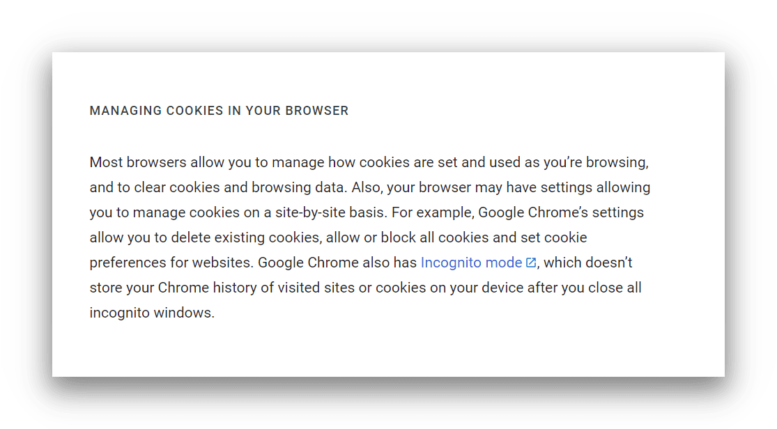 How to manage Google's cookies