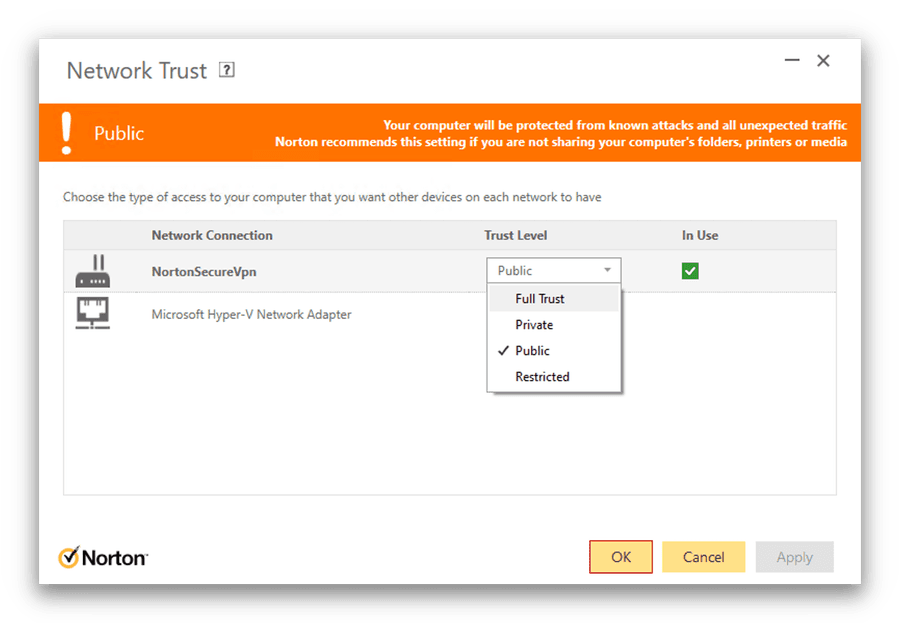 Norton 360 firewall settings 