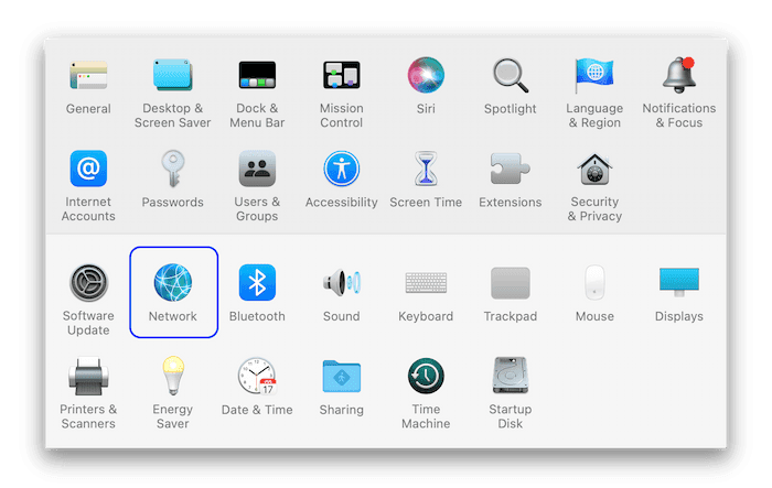 macOS Network in System Preferences