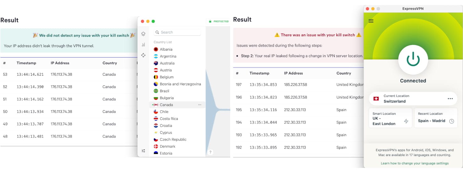 Testing NordVPN and ExpressVPN's kill switch feature