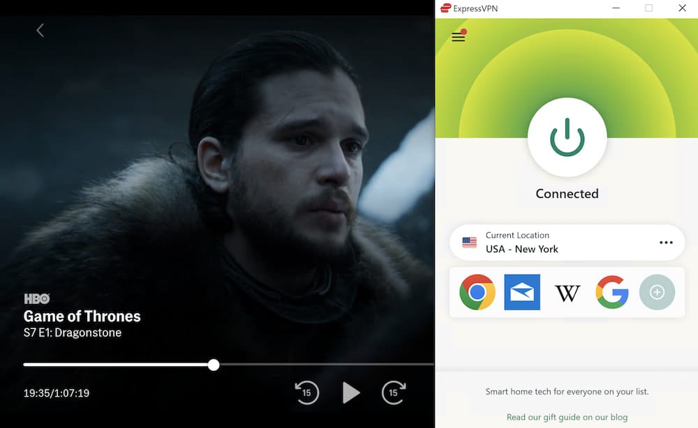 Haciendo streaming de HBO Max utilizando ExpressVPN