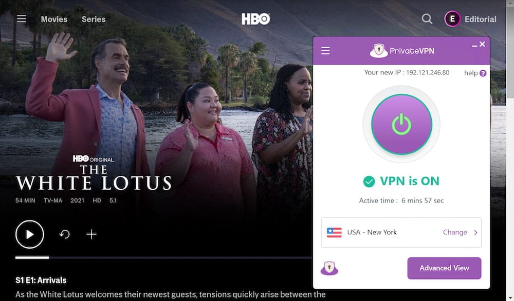 Guardiamo i contenuti bloccati di HBO Max utilizzando PrivateVPN