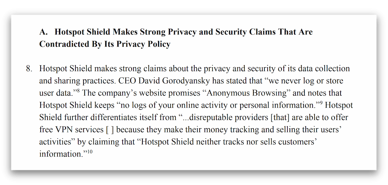 CDT Complaint Against Hotspot Shield