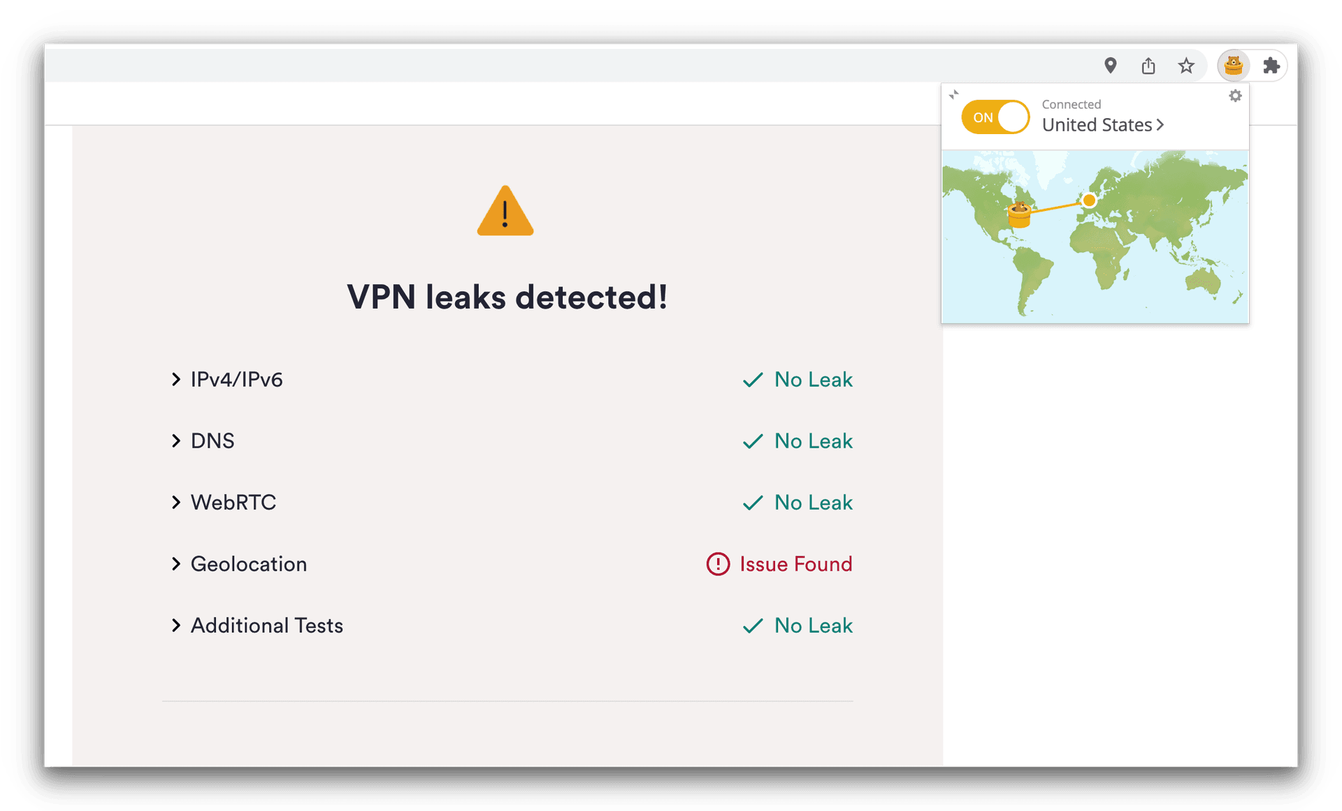 Test szczelności VPN-u TunnelBear wykazał, że dopuszcza do wycieku danych geolokalizacji