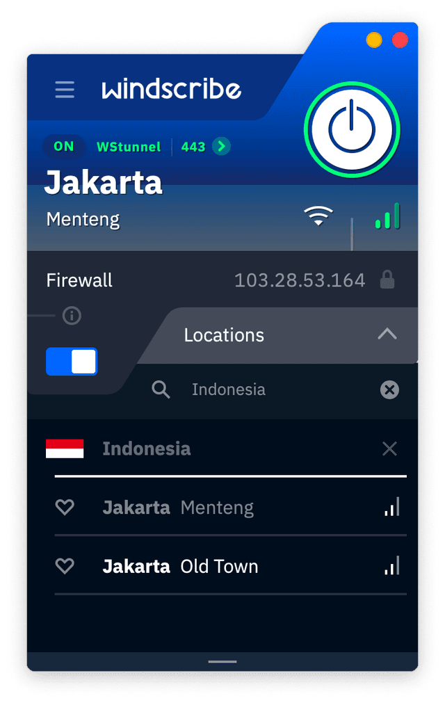 Windscribe's Indonesia VPN servers