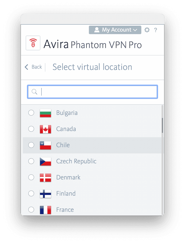 Avira Phantom Server Locations