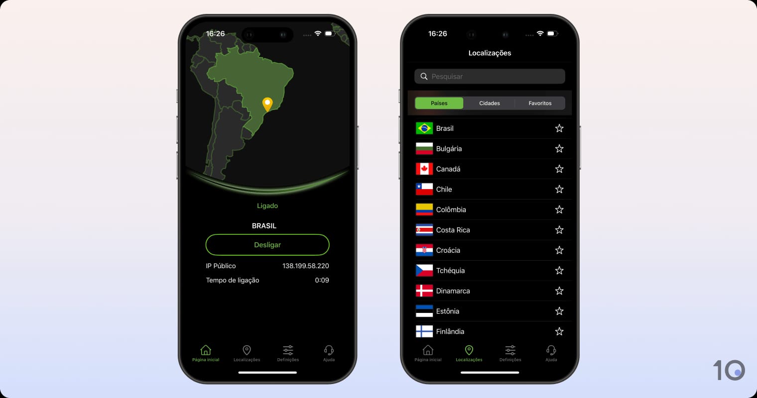 Aplicativo da IPVanish para iOS