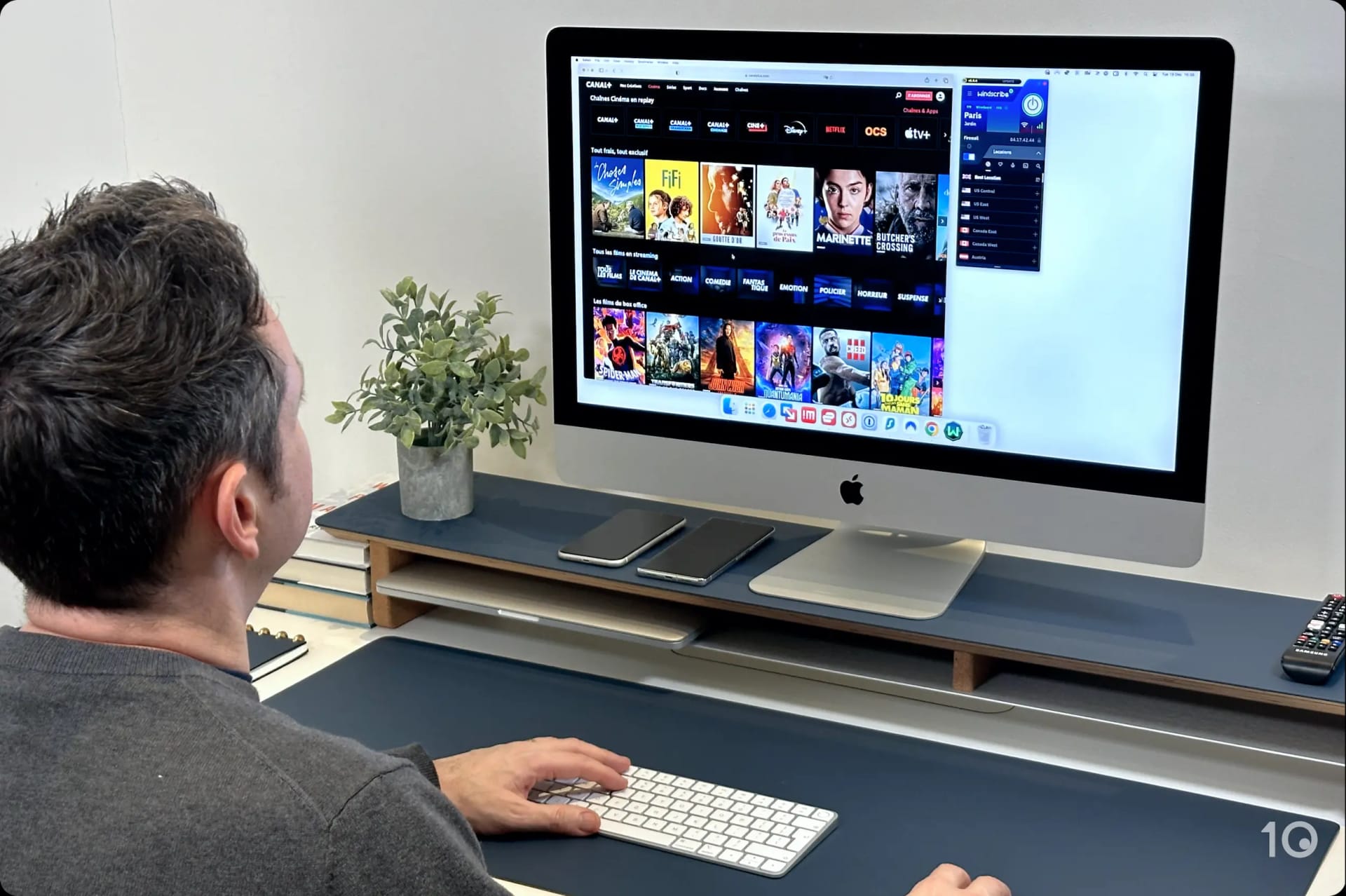 Windscribe avec Canal+ sur macOS