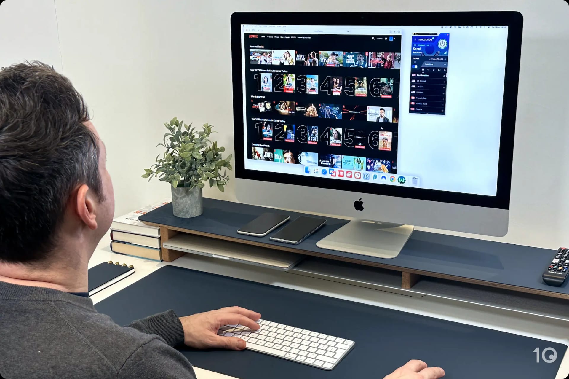 Windscribe med Netflix på macOS