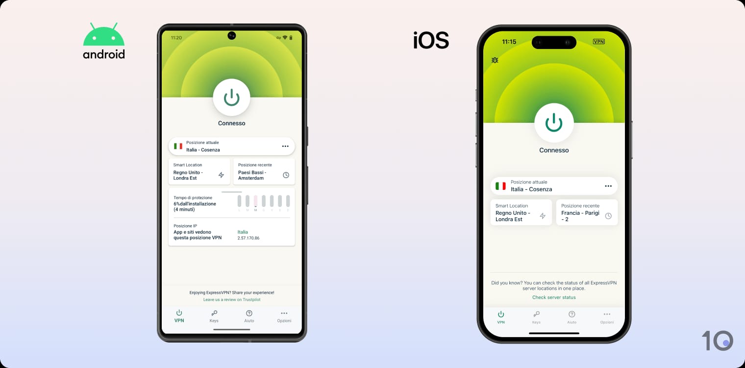 App di ExpressVPN per Android and iOS