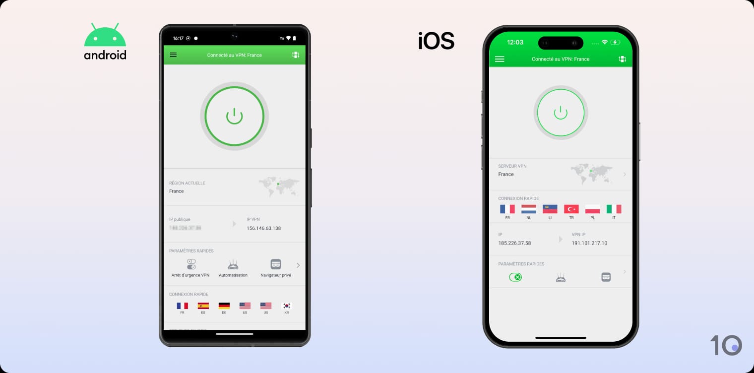 Les applications VPN de PIA pour Android et iOS