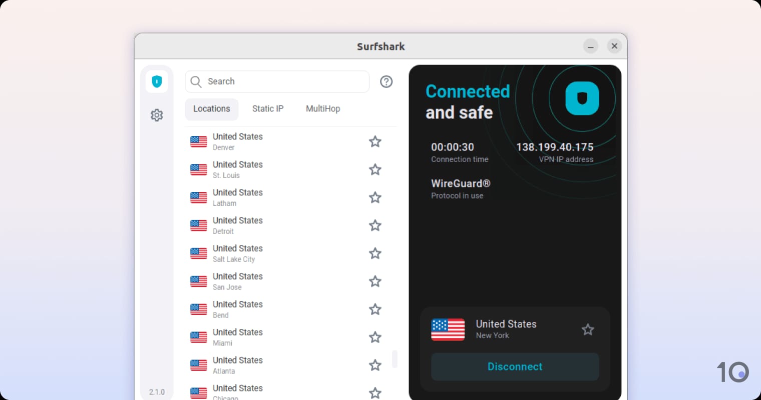 Surfshark VPN en Linux