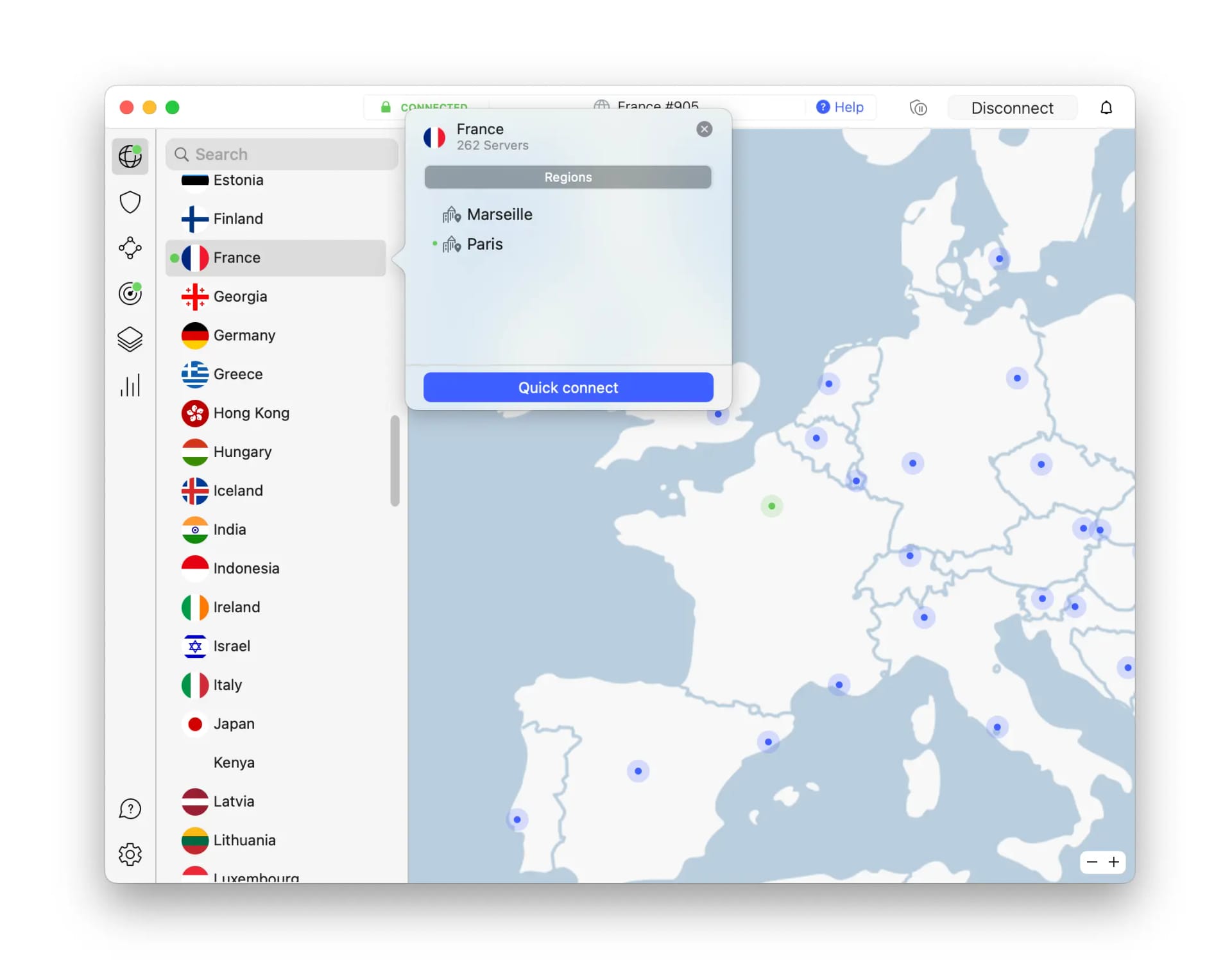 NordVPN server locations