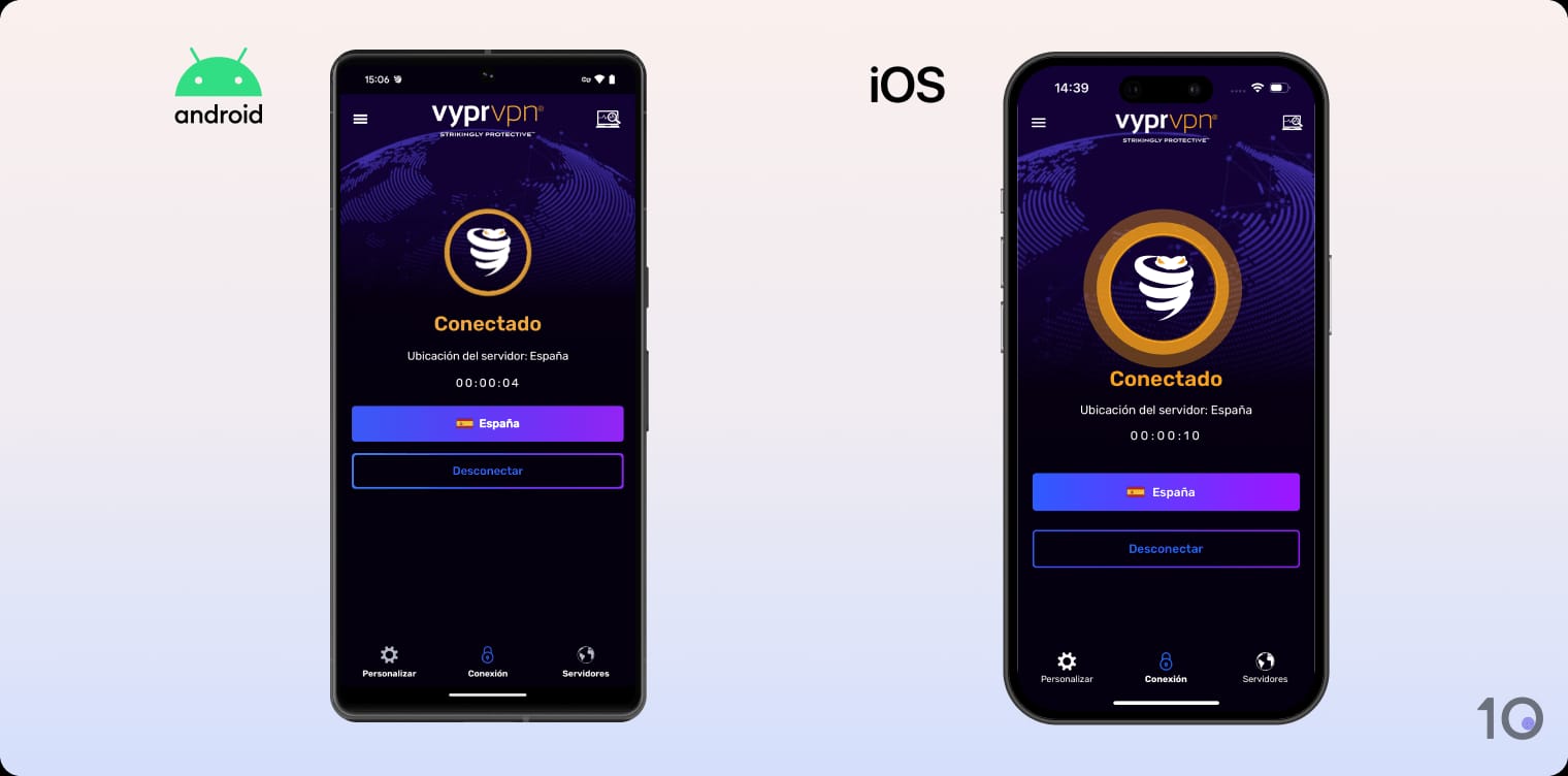 Aplicaciones de VyprVPN para Android y iOS