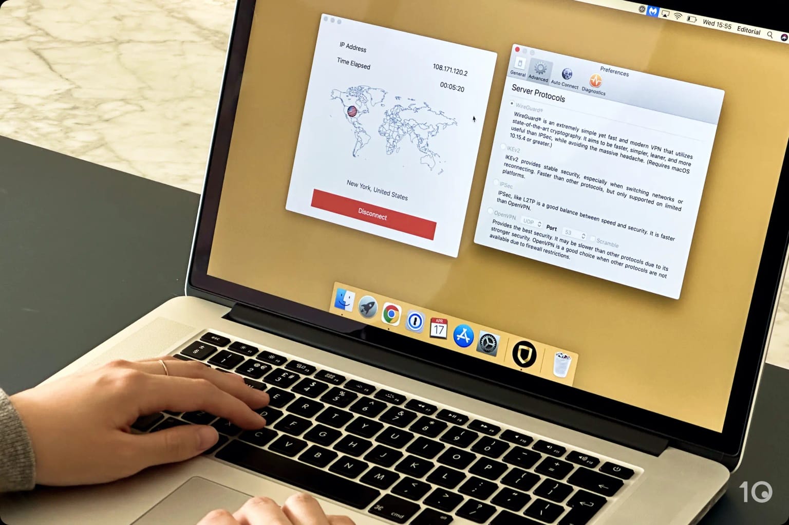 Protocoles StrongVPN sur macOS