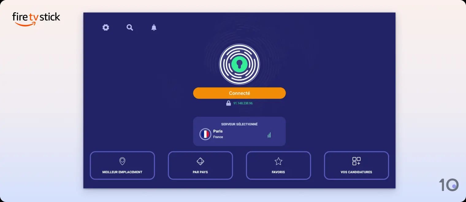 L'application PrivadoVPN pour Fire TV Stick