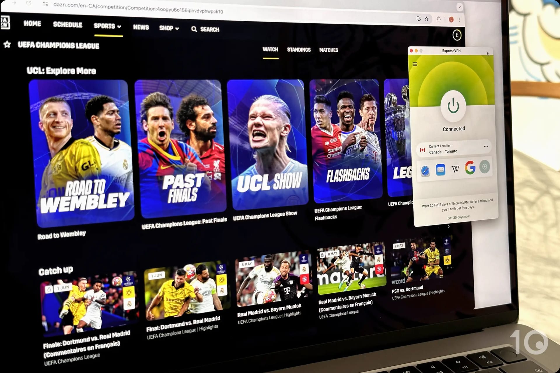 Using a VPN to watch DAZN