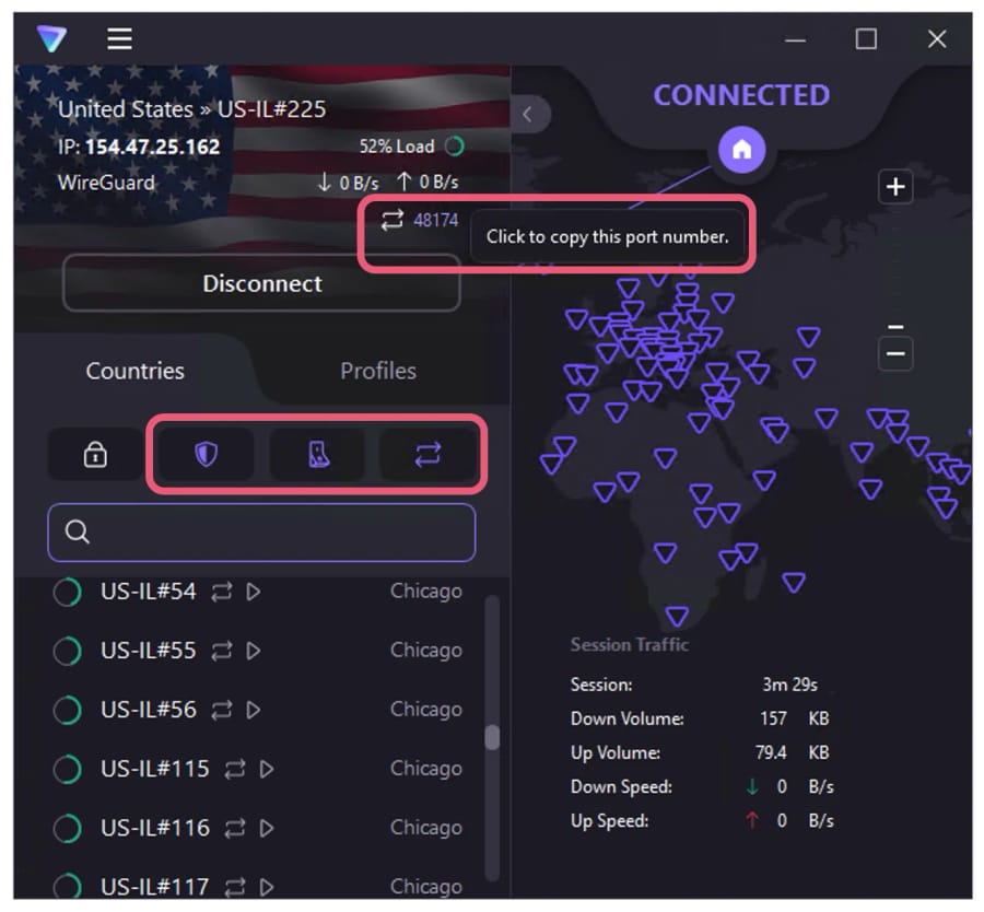 Cliente Windows do Proton VPN otimizado para torrent.