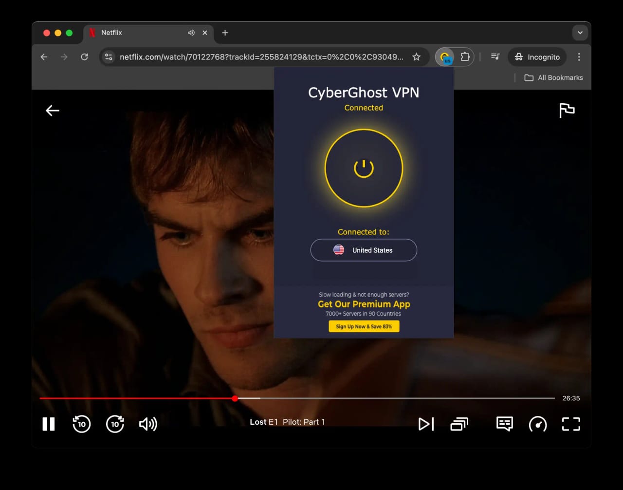 Streaming di Netflix USA con l'estensione Chrome di CyberGhost