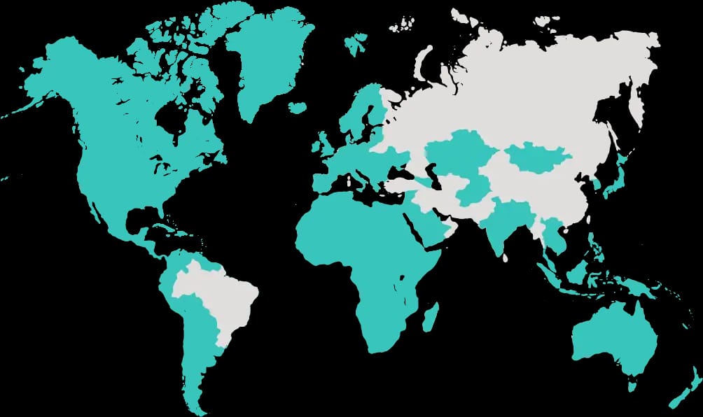 Karte, die zeigt, wo auf der Welt die Nutzung eines VPN legal ist