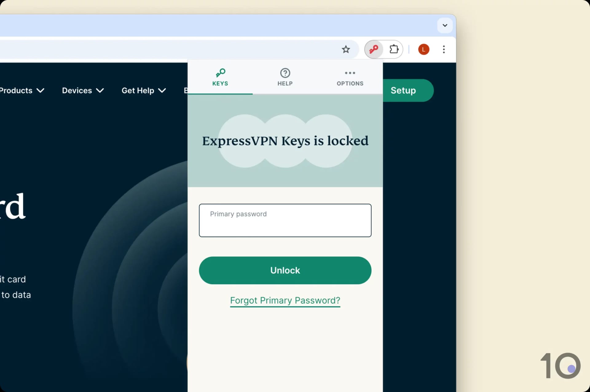 Gerenciador de senha ExpressVPN Keys