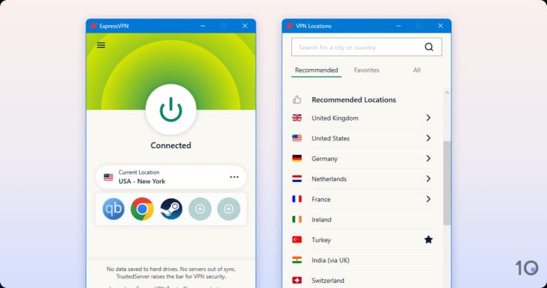 ExpressVPN's app for Windows
