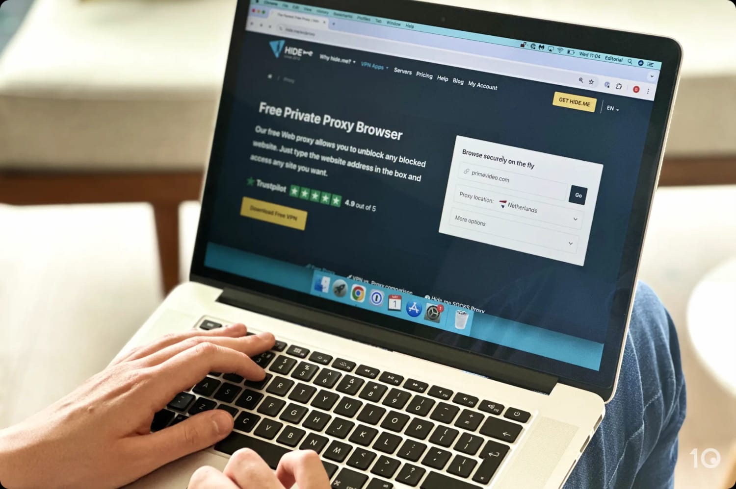 Hide.me's free proxy browser