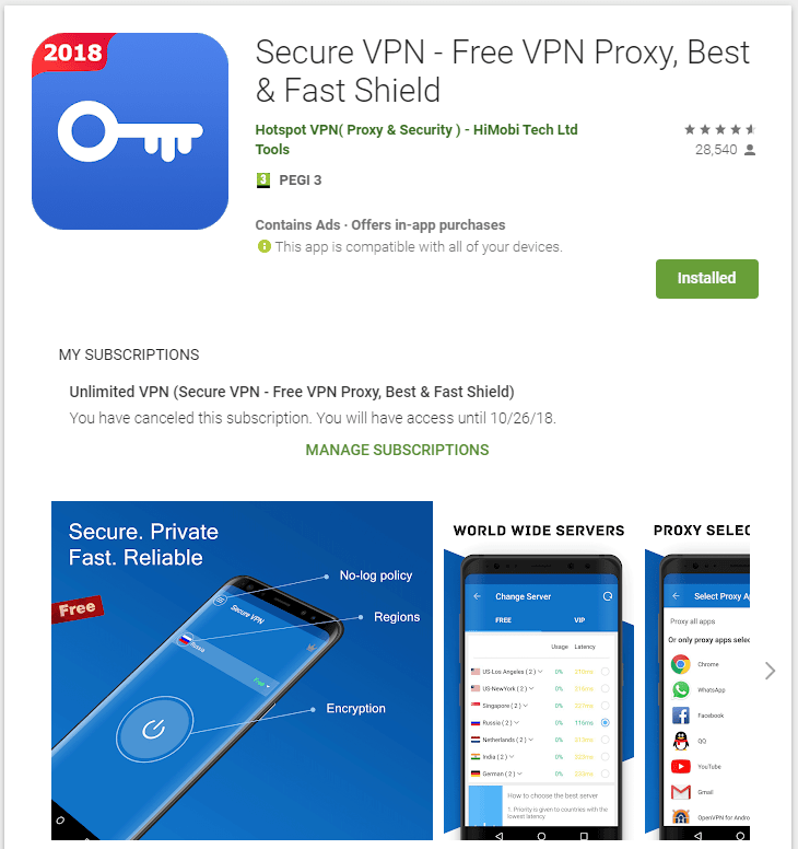 vpn wifi proxy security master by ever fun apps llc