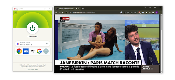 ExpressVPN débloque les chaînes de télévision françaises