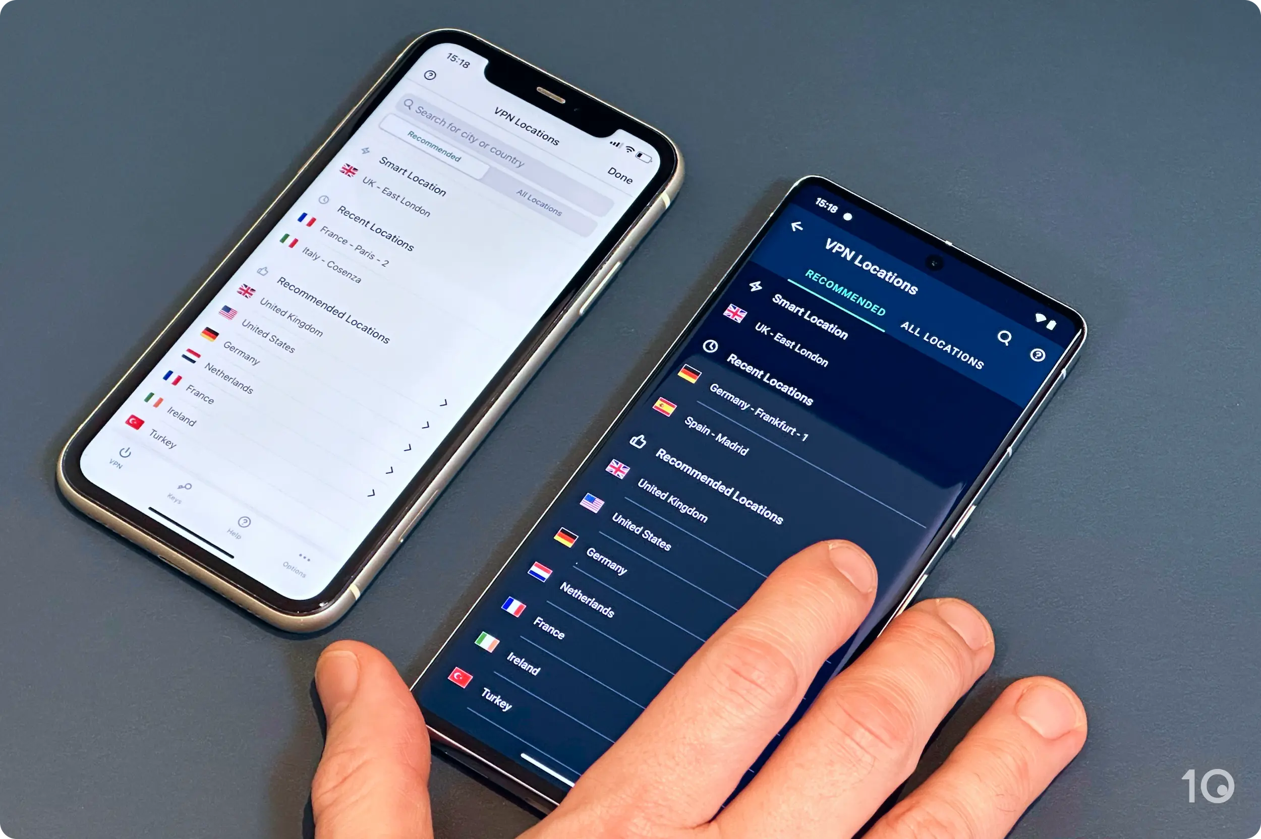 Liste des serveurs ExpressVPN sur iOS et Android