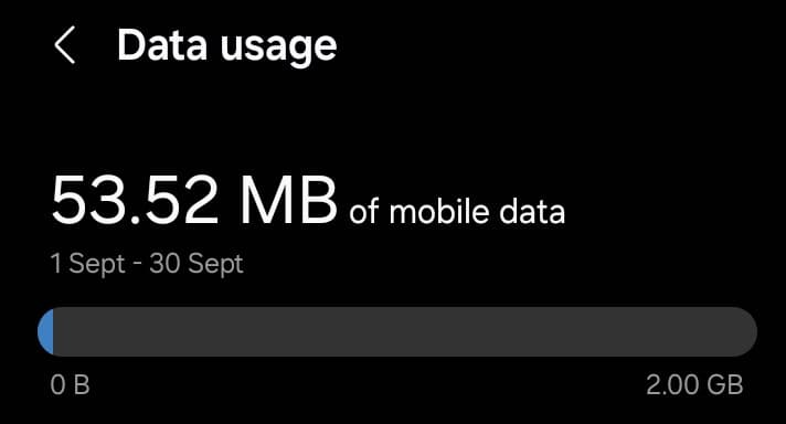 Mobile data usage stats in Android