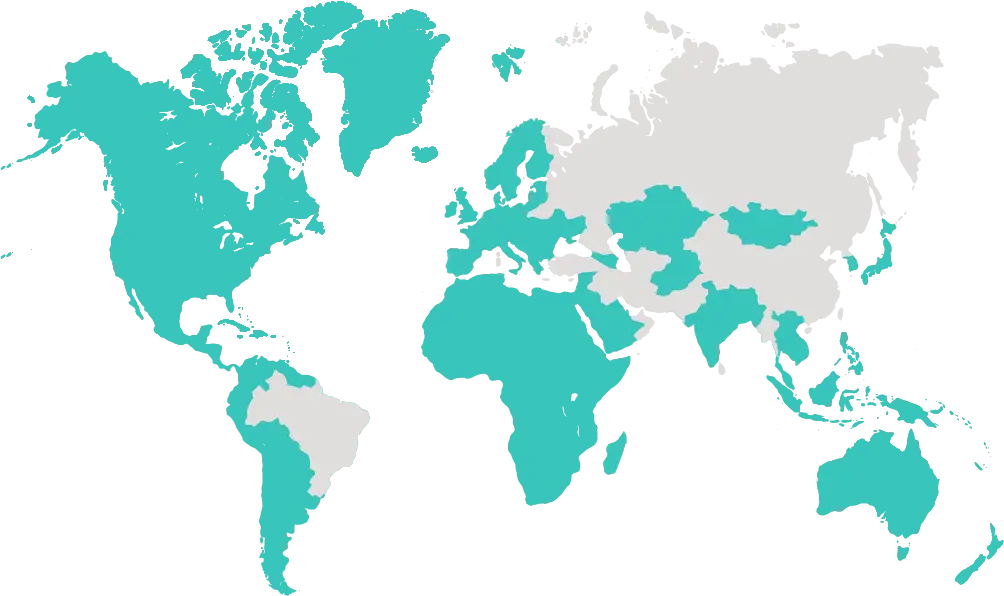 Map showing where in the world using a VPN is legal