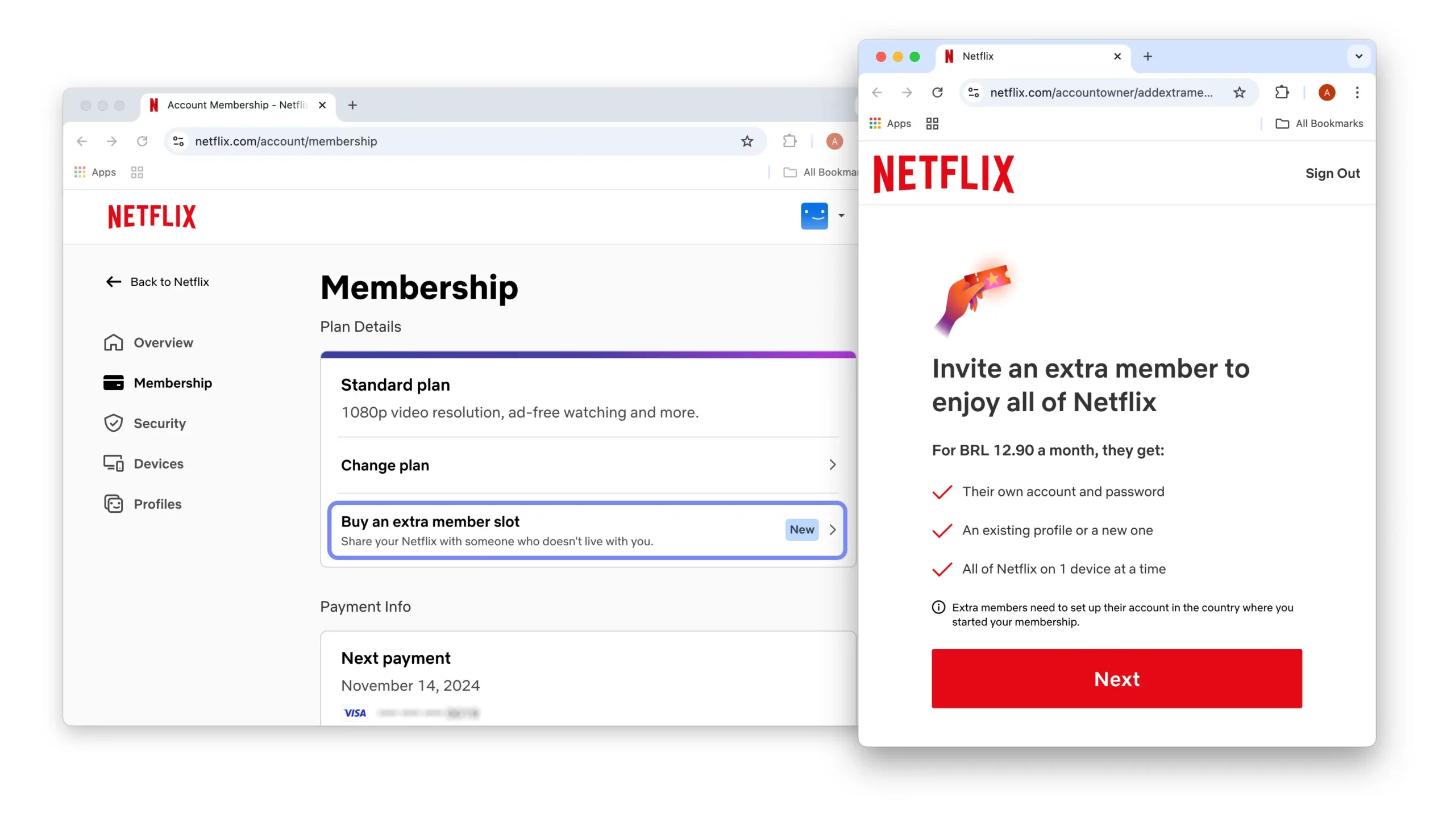 Netflix umożliwia zakupienie miejsc dla dodatkowych użytkowników