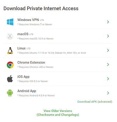 private internet access proxy