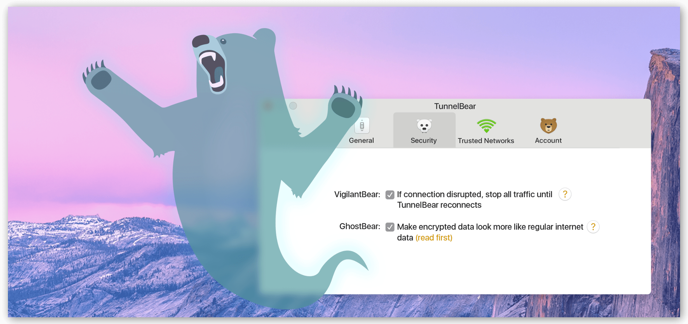 tunnelbear not connecting