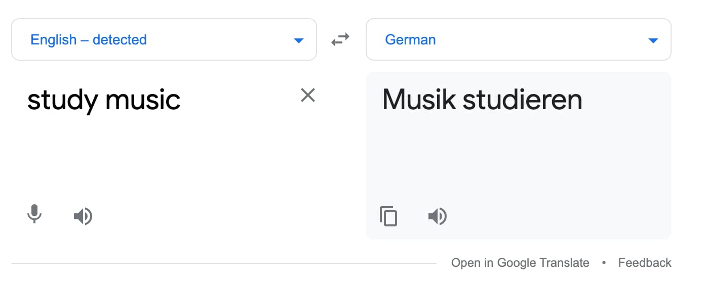 google translate german