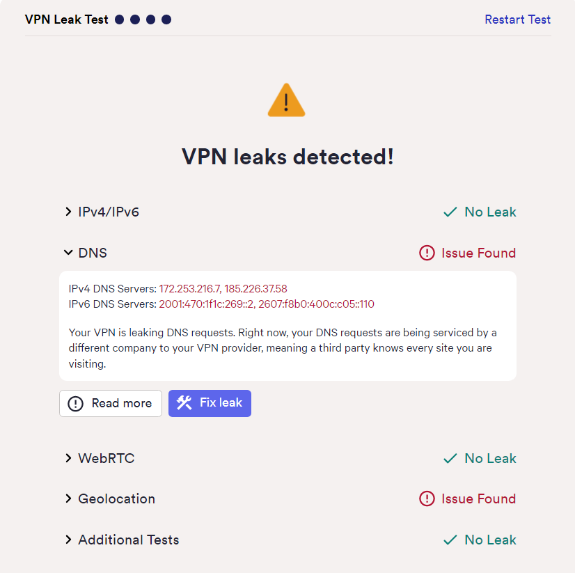 Touch VPN - Velocità