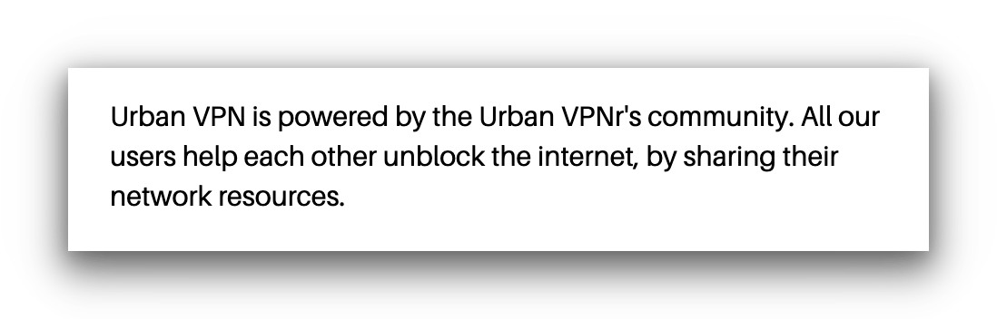 Urban VPN의 웹사이트