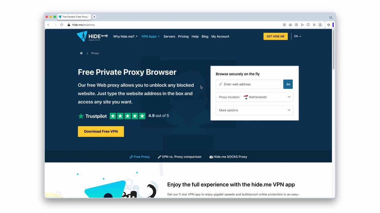 How to Use Hide.me Free Web Proxy