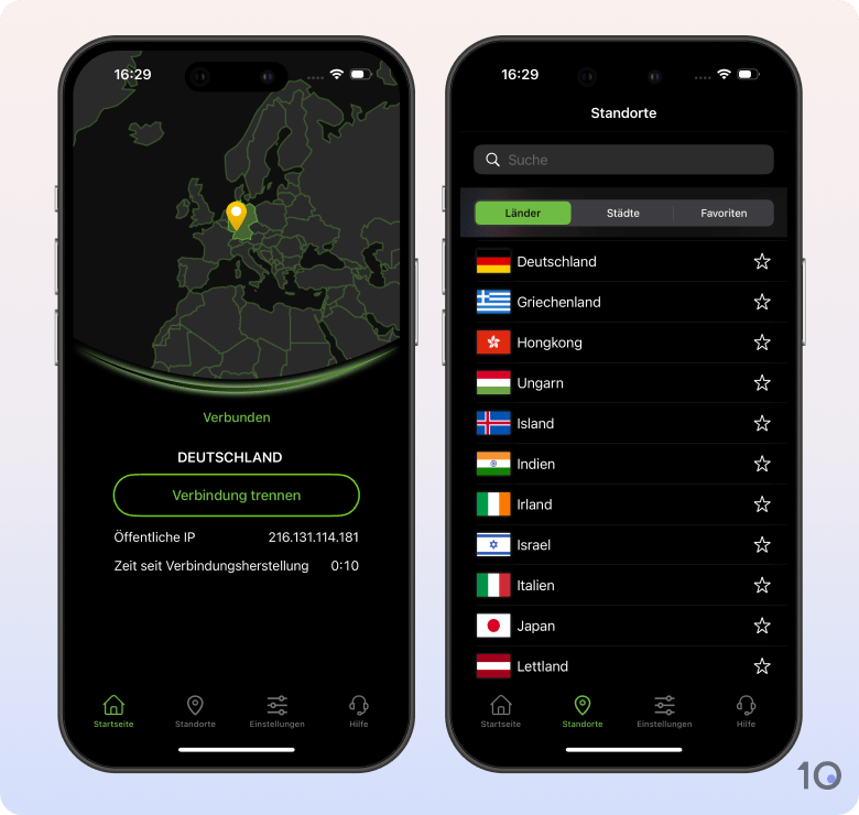 IPVanishs App für iOS