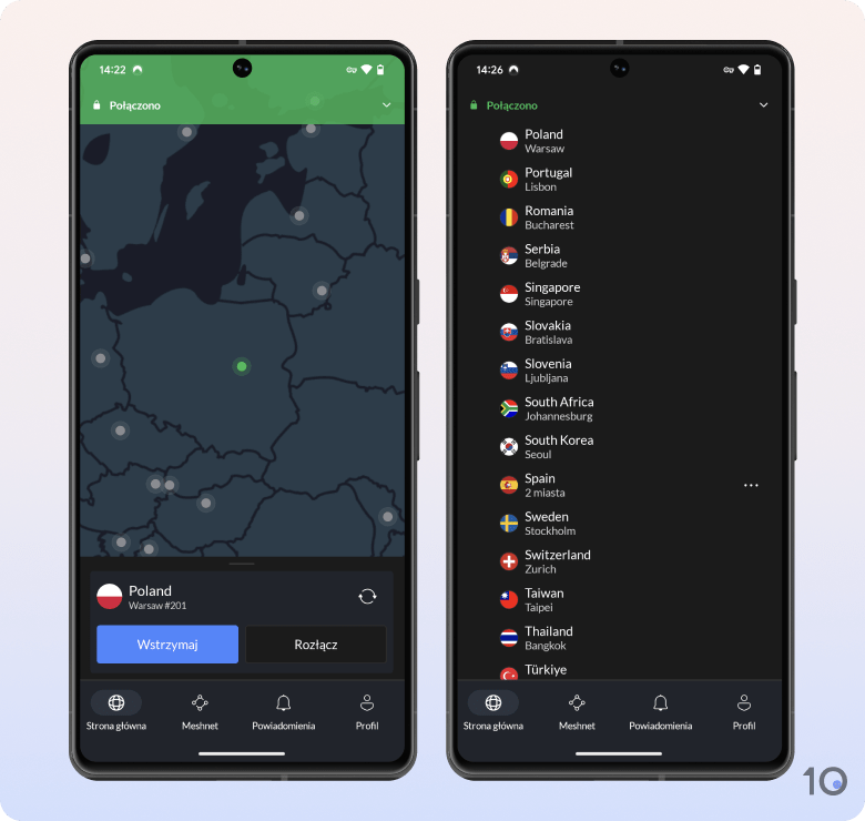 Aplikacja NordVPN na Androida